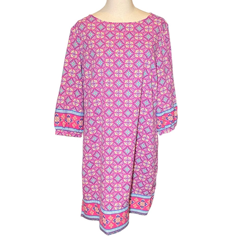 Coolibar Pink Patterned Women's Swim Coverup